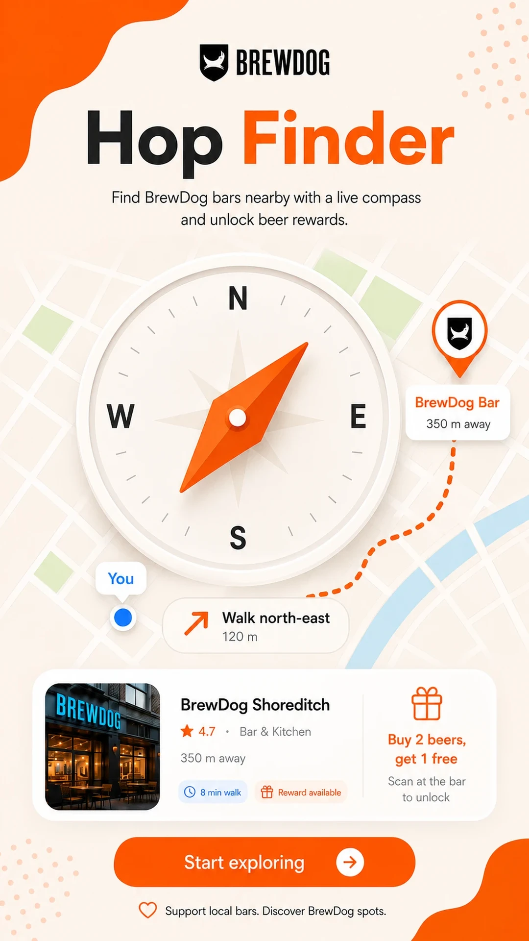 HopFinder app screen