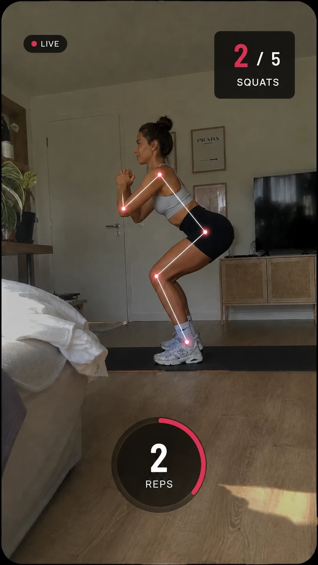 TRAINMORE live squat counter
